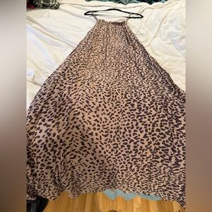 Anthropologie Sundry Animal Print Maxi Dress Women’s 3 Large 12